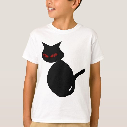 Duivelsogen Zwarte Kat T-shirt (Voorkant)
