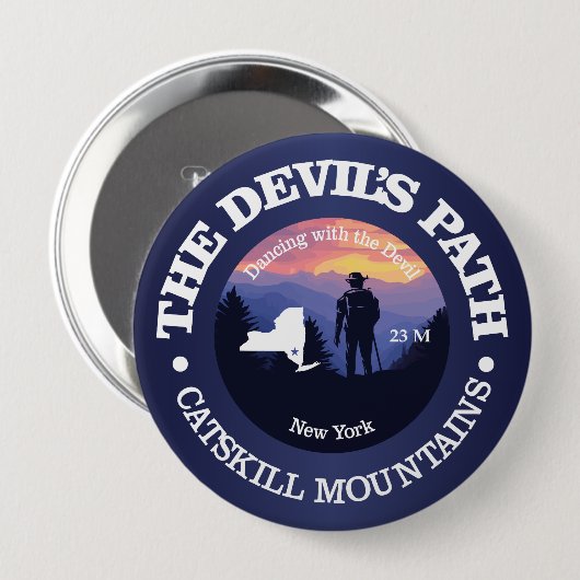 Duivelspad (rd2) ronde button 4,0 cm (Voorkant /achterkant)