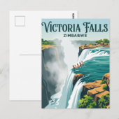 Duivelspool, Victoriawatervallen Zimbabwe Briefkaart (Voorkant / Achterkant)