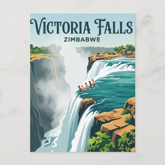 Duivelspool, Victoriawatervallen Zimbabwe Briefkaart (Voorkant)