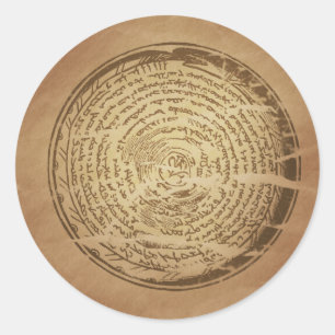 Duivelsval Assyrische magische charmes Ronde Sticker