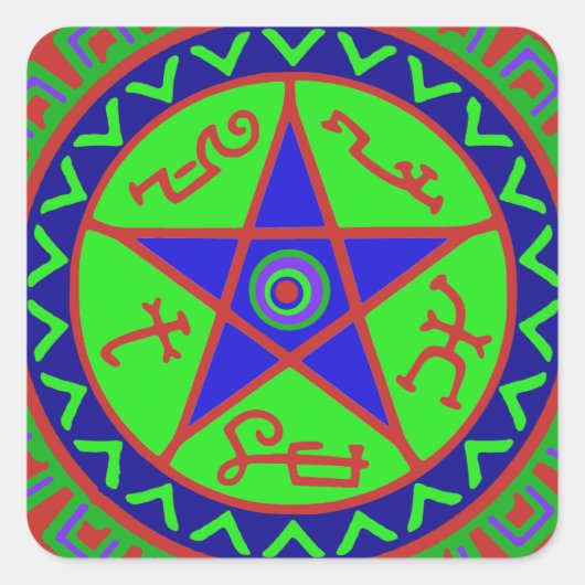 Duivelsval Vierkante Sticker (Voorkant)