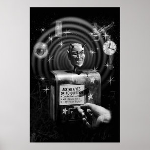 Duivelsvraagbox Vintage Sci-Fi Horror Poster