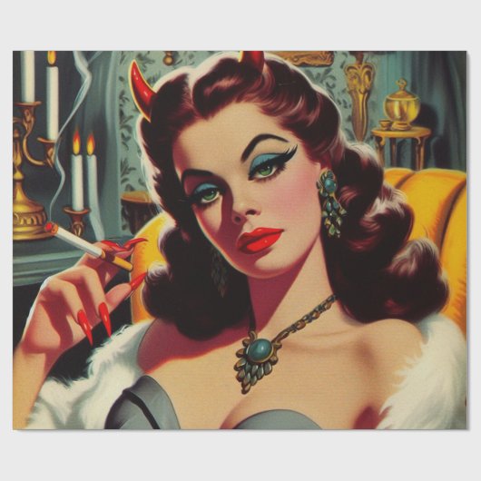  duivelsvrouw cadeaupapier (Vlak)