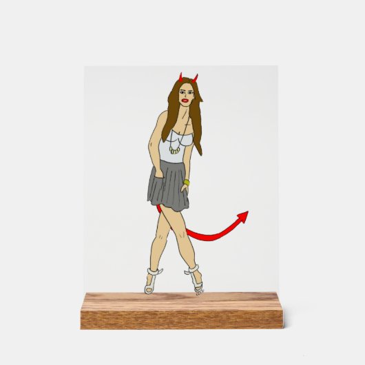 duiveltje acryl bord (Voorkant)