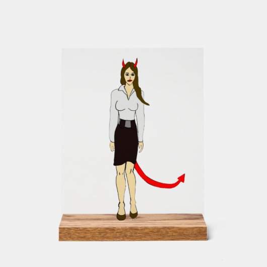 duiveltje acryl bord (Voorkant)