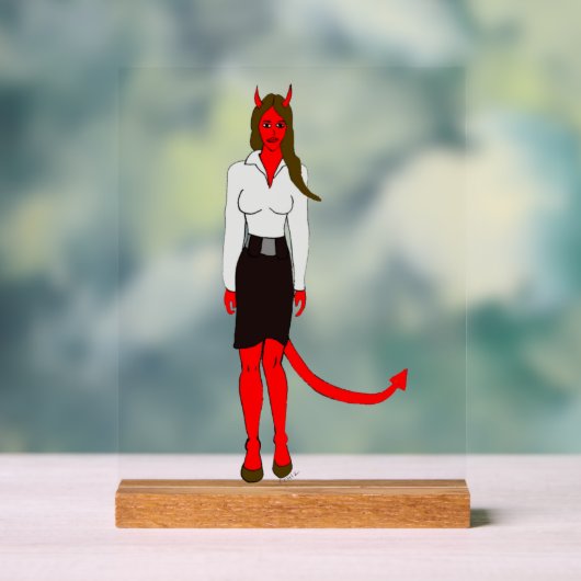 duiveltje acryl bord (Neutraal)