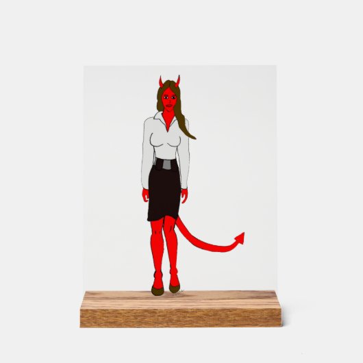 duiveltje acryl bord (Voorkant)