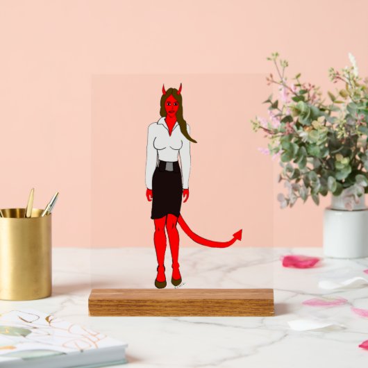 duiveltje acryl bord (Huwelijk)