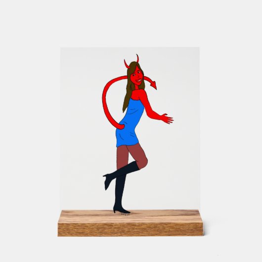 duiveltje acryl bord (Voorkant)