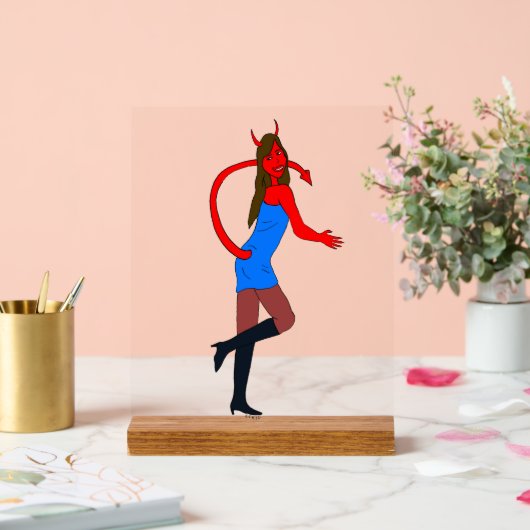 duiveltje acryl bord (Huwelijk)