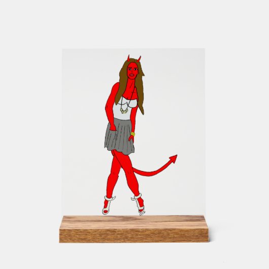 duiveltje acryl bord (Voorkant)