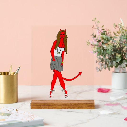 duiveltje acryl bord (Huwelijk)