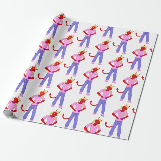 duiveltje cadeaupapier (Uitgerold)