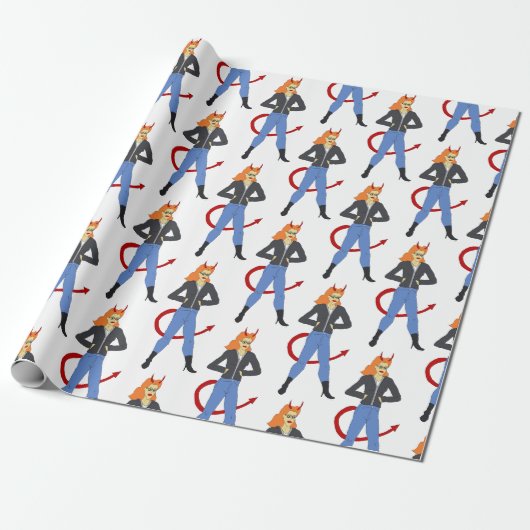 duiveltje cadeaupapier (Uitgerold)