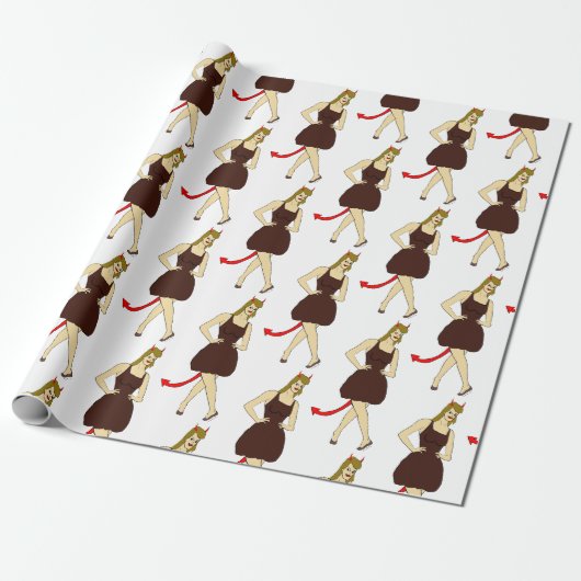 duiveltje cadeaupapier (Uitgerold)