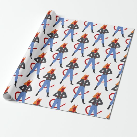 duiveltje cadeaupapier (Uitgerold)