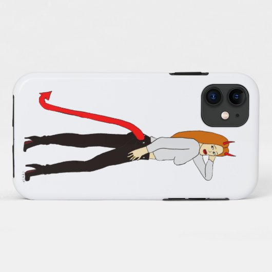 duiveltje Case-Mate iPhone case (Achterkant (horizontaal))