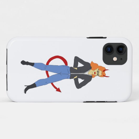 duiveltje Case-Mate iPhone case (Achterkant (horizontaal))