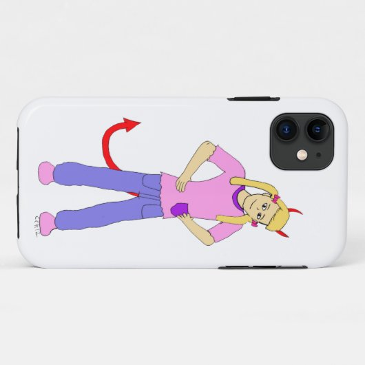 duiveltje Case-Mate iPhone case (Achterkant (horizontaal))
