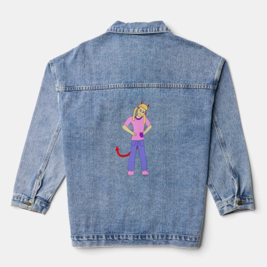 duiveltje denim jacket (Achterkant)