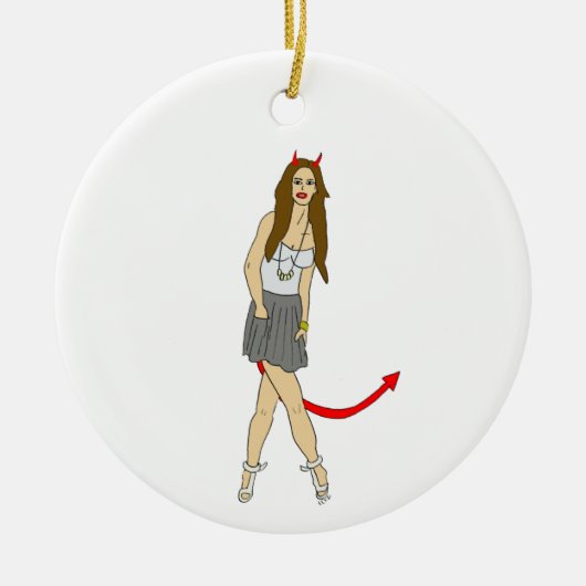 duiveltje keramisch ornament (Voorkant)