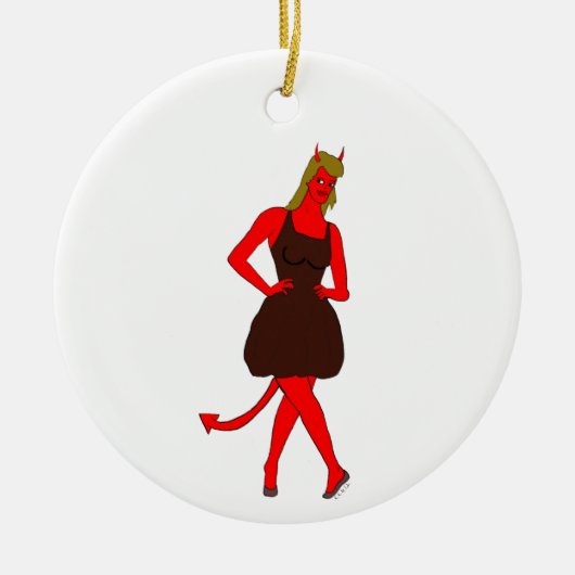 duiveltje keramisch ornament (Voorkant)