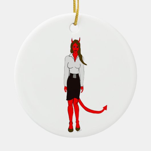 duiveltje keramisch ornament (Voorkant)