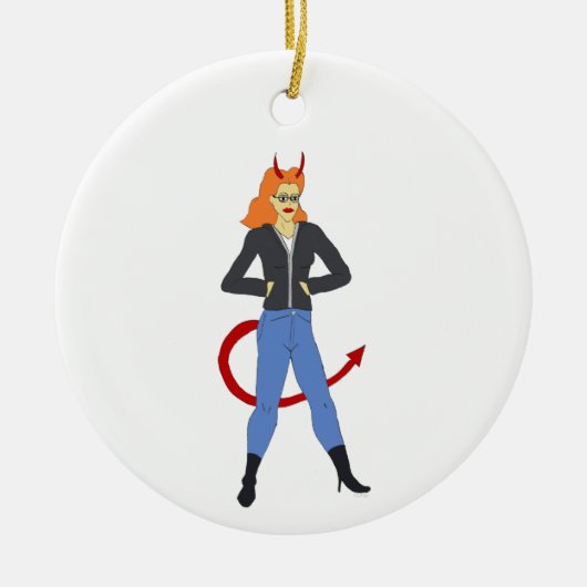 duiveltje keramisch ornament (Voorkant)