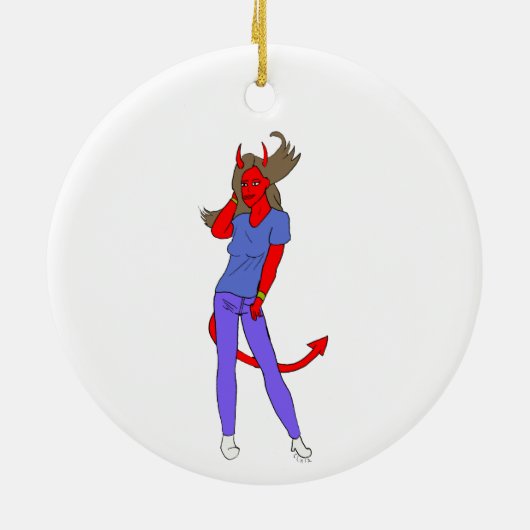 duiveltje keramisch ornament (Achterkant)