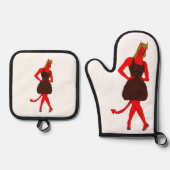 duiveltje ovenwant & pannenlap set (Voorkant)