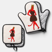 duiveltje ovenwant & pannenlap set (Voorkant / Achterkant)