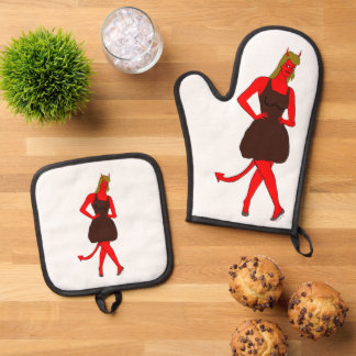 duiveltje ovenwant & pannenlap set