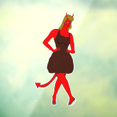 duiveltje raamsticker (Vel 3)
