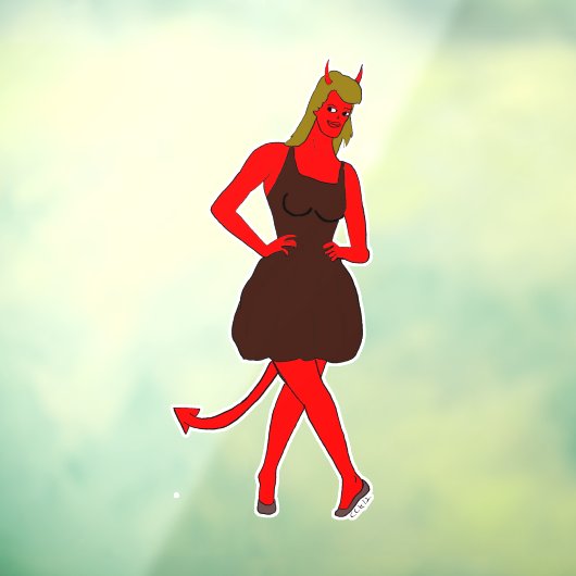 duiveltje raamsticker (Vel 3)