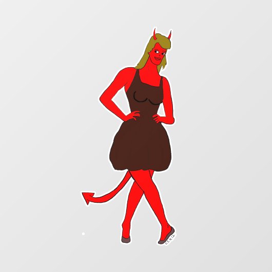 duiveltje raamsticker (Vel)