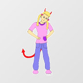 duiveltje raamsticker (Vel)