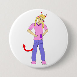 duiveltje ronde button 7,6 cm