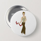 duiveltje ronde button 7,6 cm (Voorkant /achterkant)