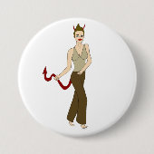 duiveltje ronde button 7,6 cm (Voorkant)