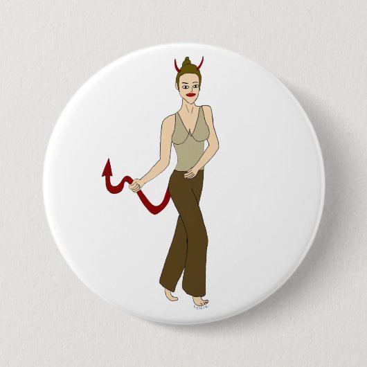 duiveltje ronde button 7,6 cm (Voorkant)