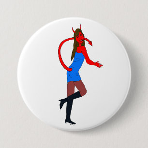 duiveltje ronde button 7,6 cm