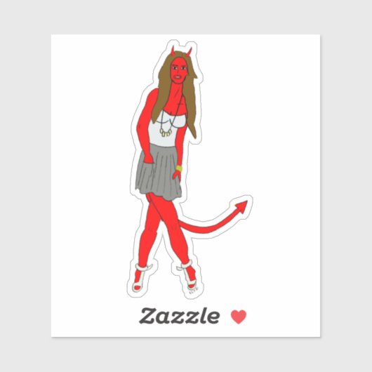 duiveltje sticker (Vel)