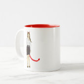 duiveltje tweekleurige koffiemok (Voorkant links)