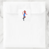 duiveltje vierkante sticker (Tas)