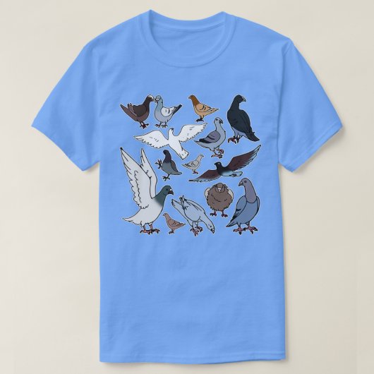 Duiven brouwen vogelcadeau grappige duiven 2 t-shirt (Design voorkant)