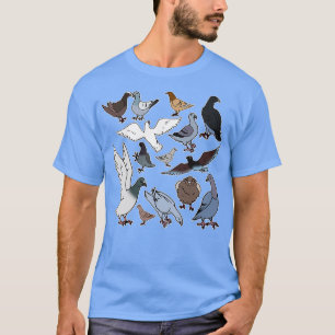 Duiven brouwen vogelcadeau grappige duiven 2 t-shirt