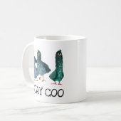 Duiven Cute Blijf Coo Bird Lover Koffiemok (Voorkant links)