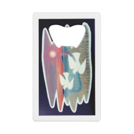 Duiven die door Water vliegen Creditkaart Flessenopener