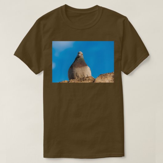 Duiven die op een steenwand zitten t-shirt (Design voorkant)